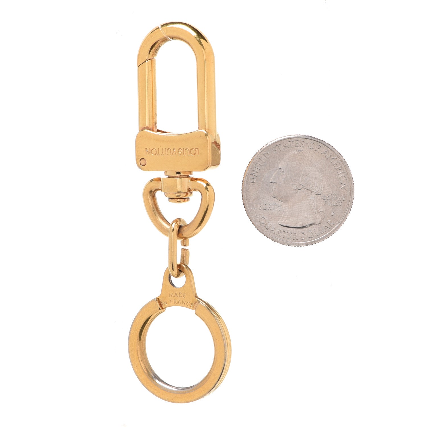 Louis Vuitton Pochette Extender Key Ring Gold 2 of 3