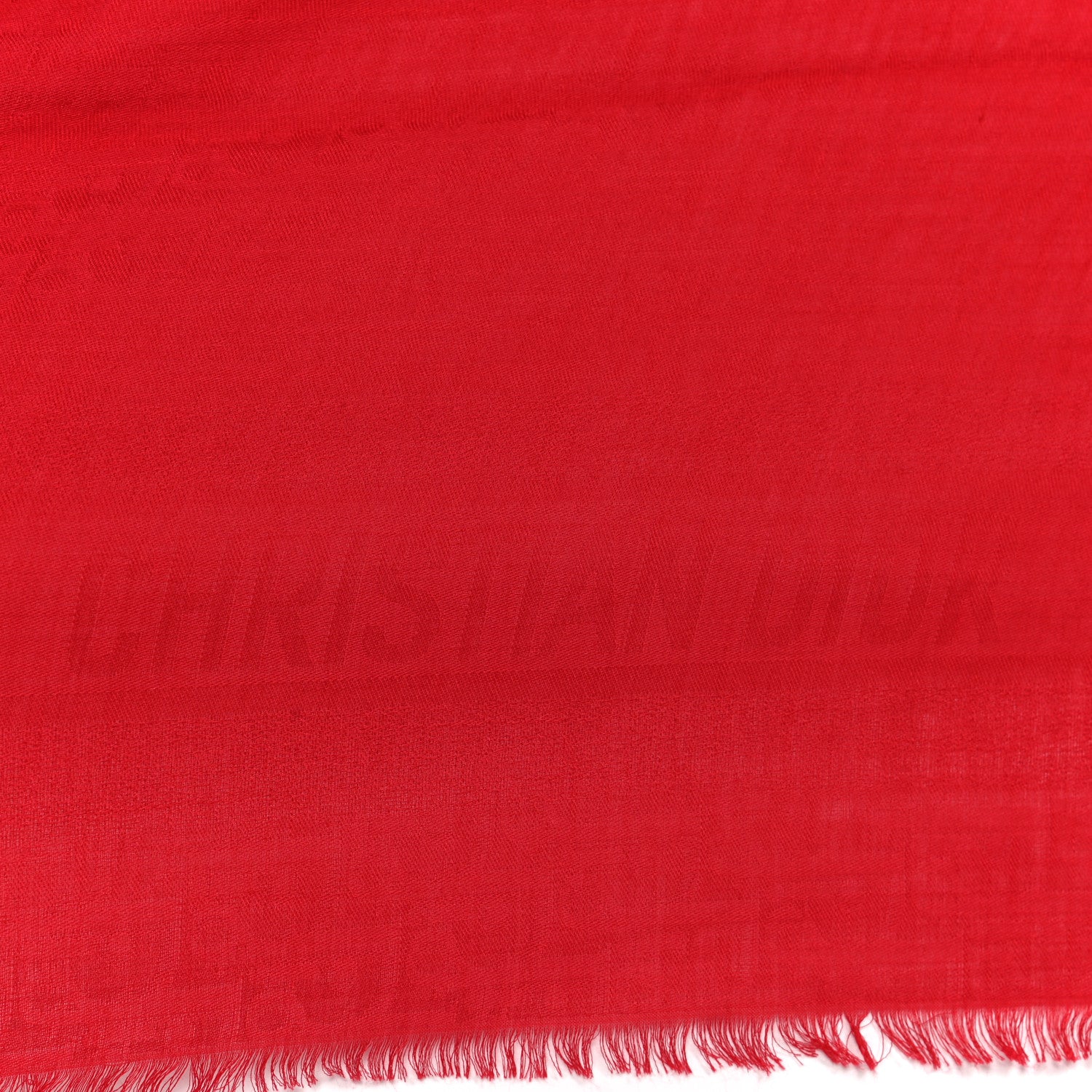 Christian Dior Wool Silk Oblique Shawl Red 2 of 3