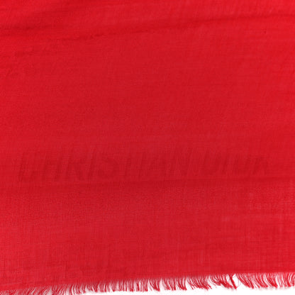 Christian Dior Wool Silk Oblique Shawl Red 2 of 3