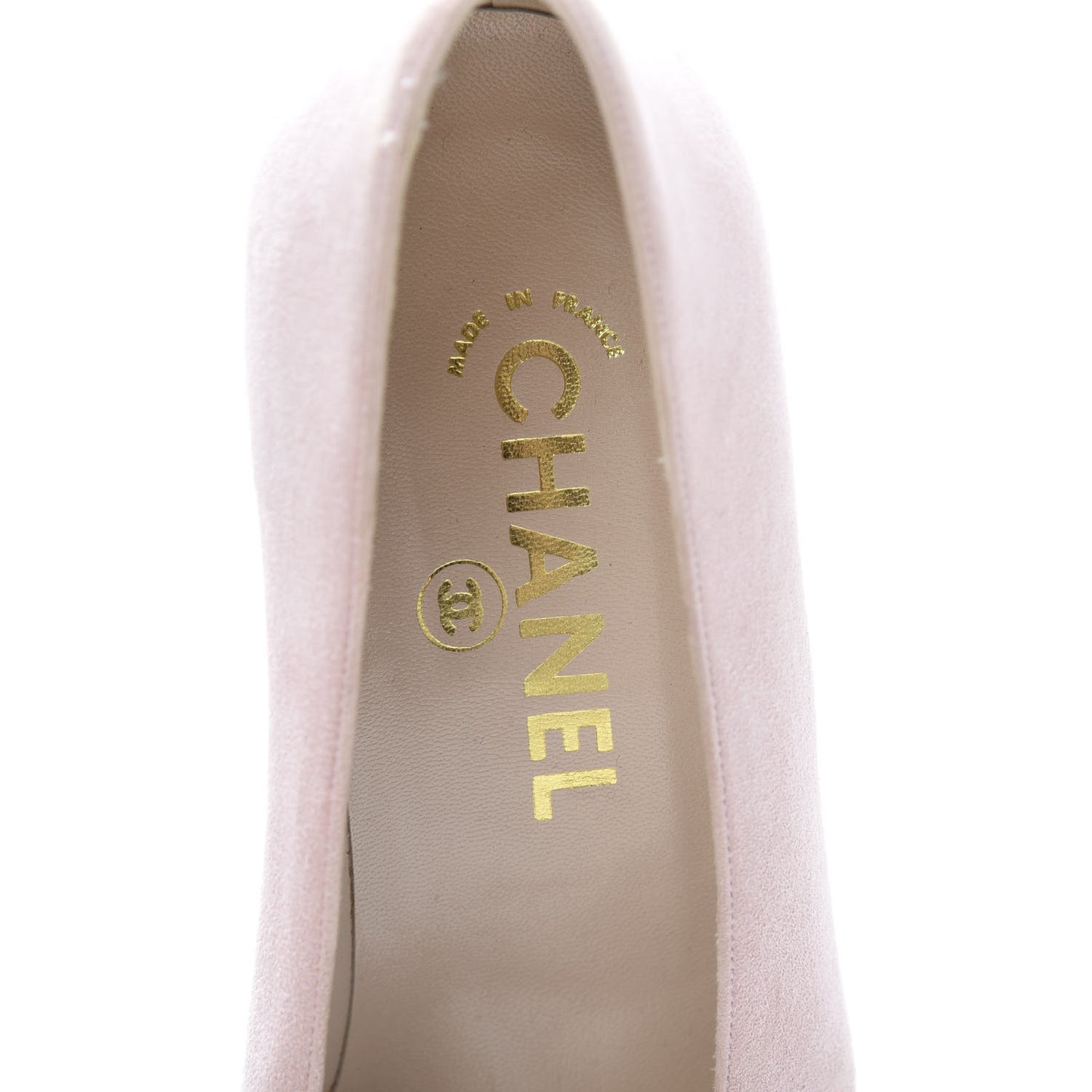 Suede Goatskin CC Cap Toe Pumps 39.5 Pink