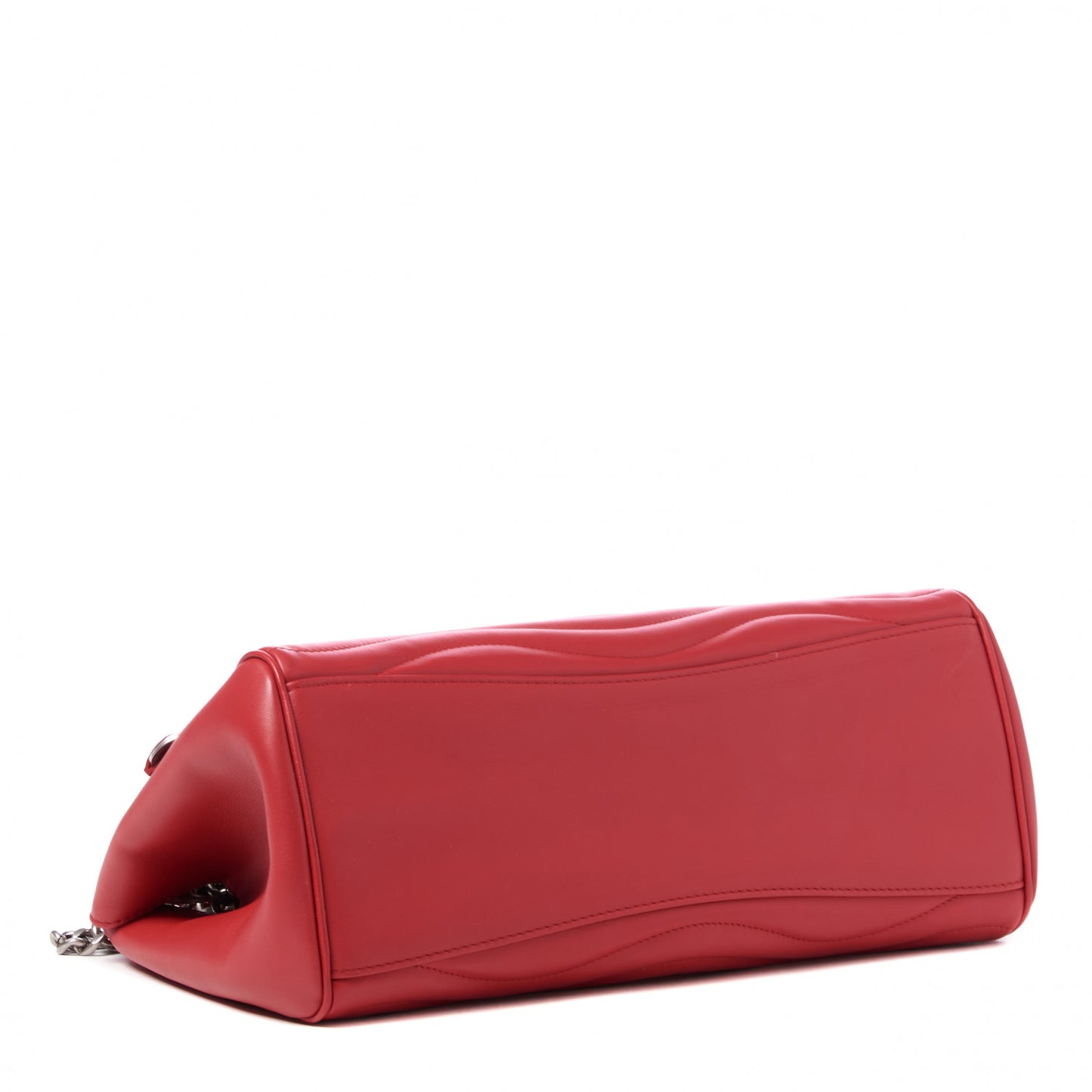 Calfskin New Wave Chain Tote Ecarlate