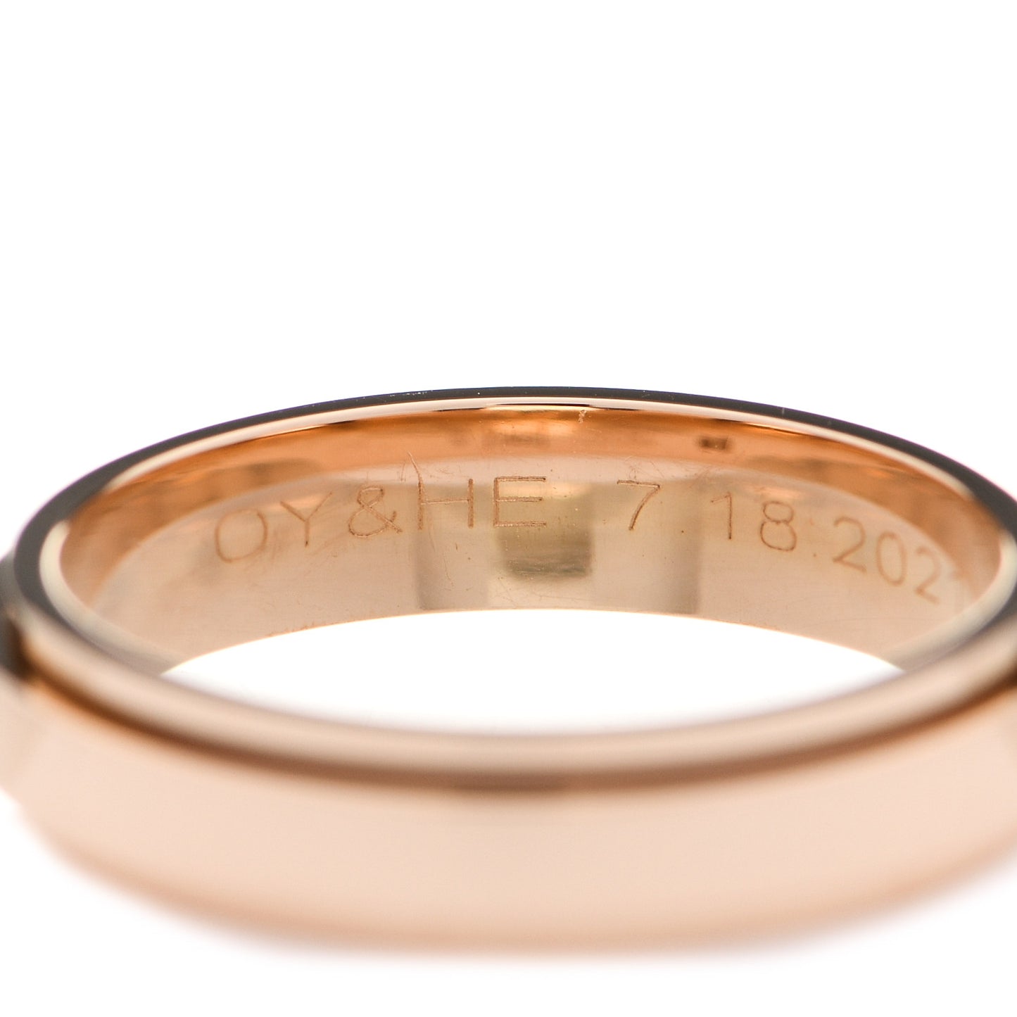 18K Rose Gold Diamond Possession Wedding Ring 60 9