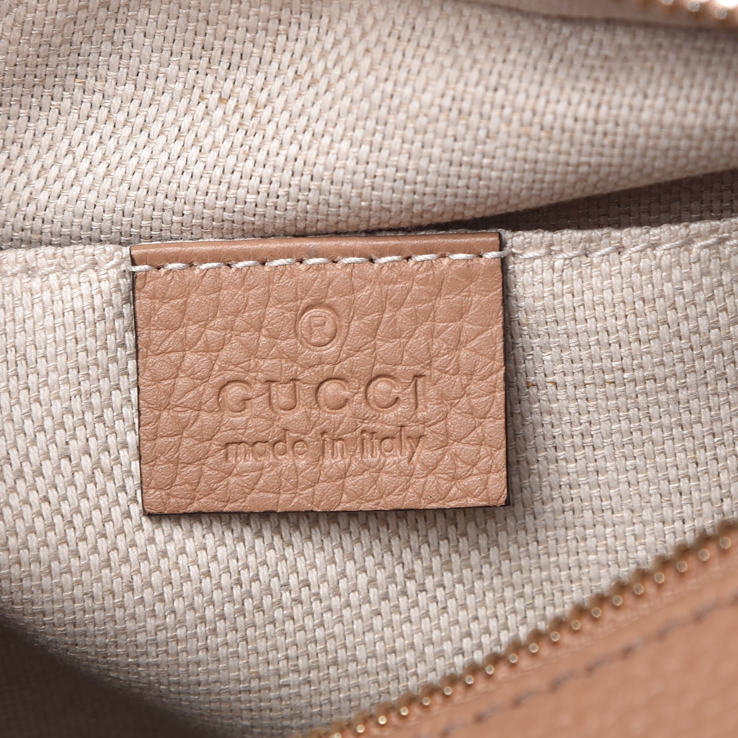Gucci Pebbled Calfskin Small Soho Disco Bag Camelia 6 of 7