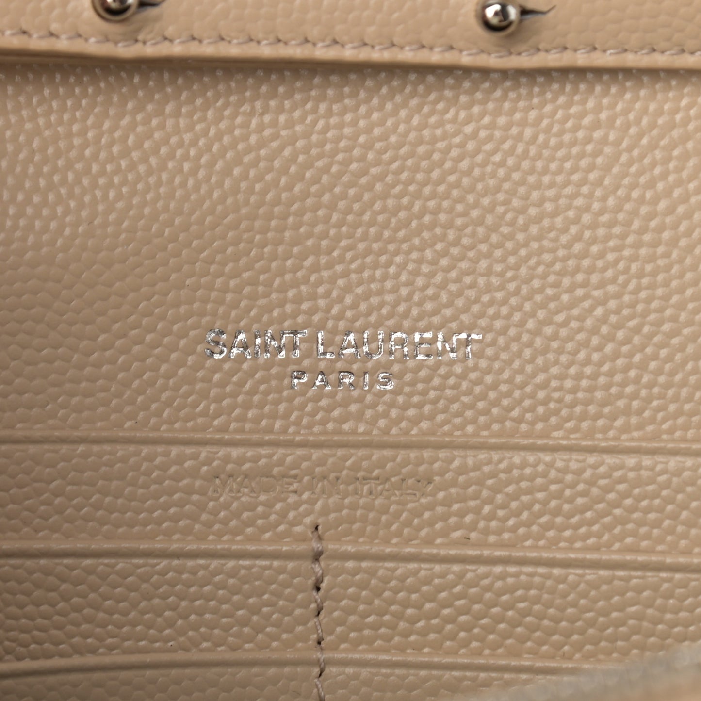 Grain De Poudre Matelasse Chevron Monogram Chain Wallet Nude Powder