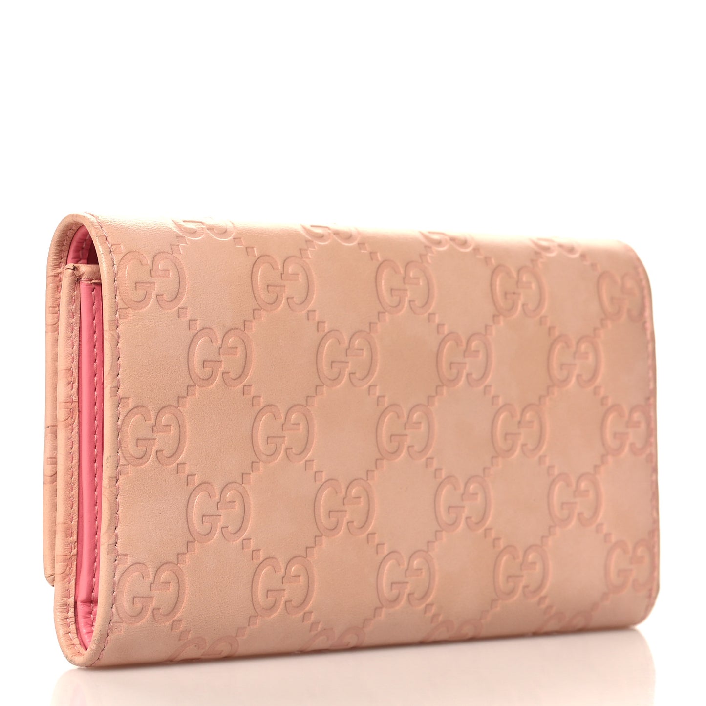 Guccissima Continental Flap Wallet Pink