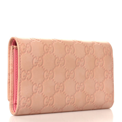 Gucci Guccissima Continental Flap Wallet Pink 3 of 10