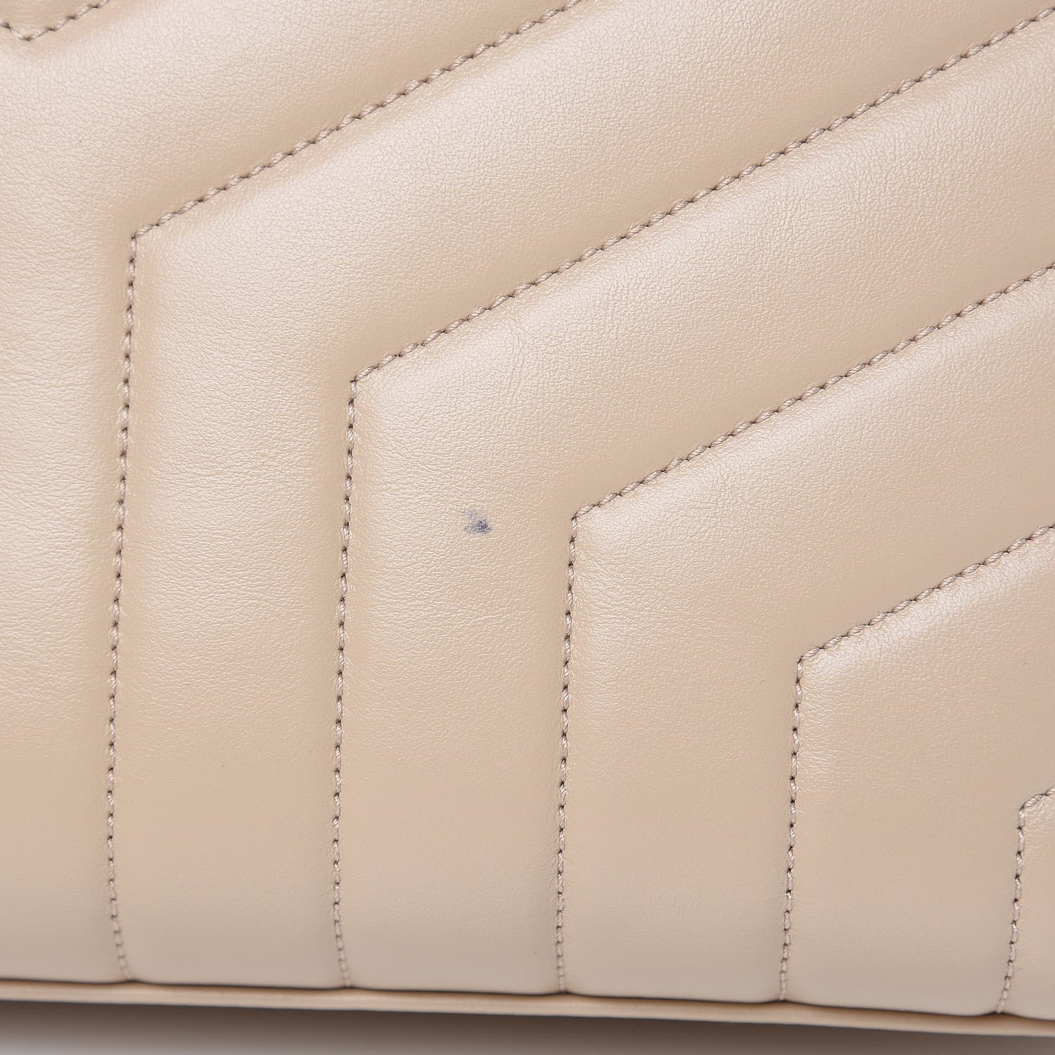 Saint Laurent Calfskin Y Quilted Monogram Medium Loulou Chain Satchel Nude Powder 11 of 12