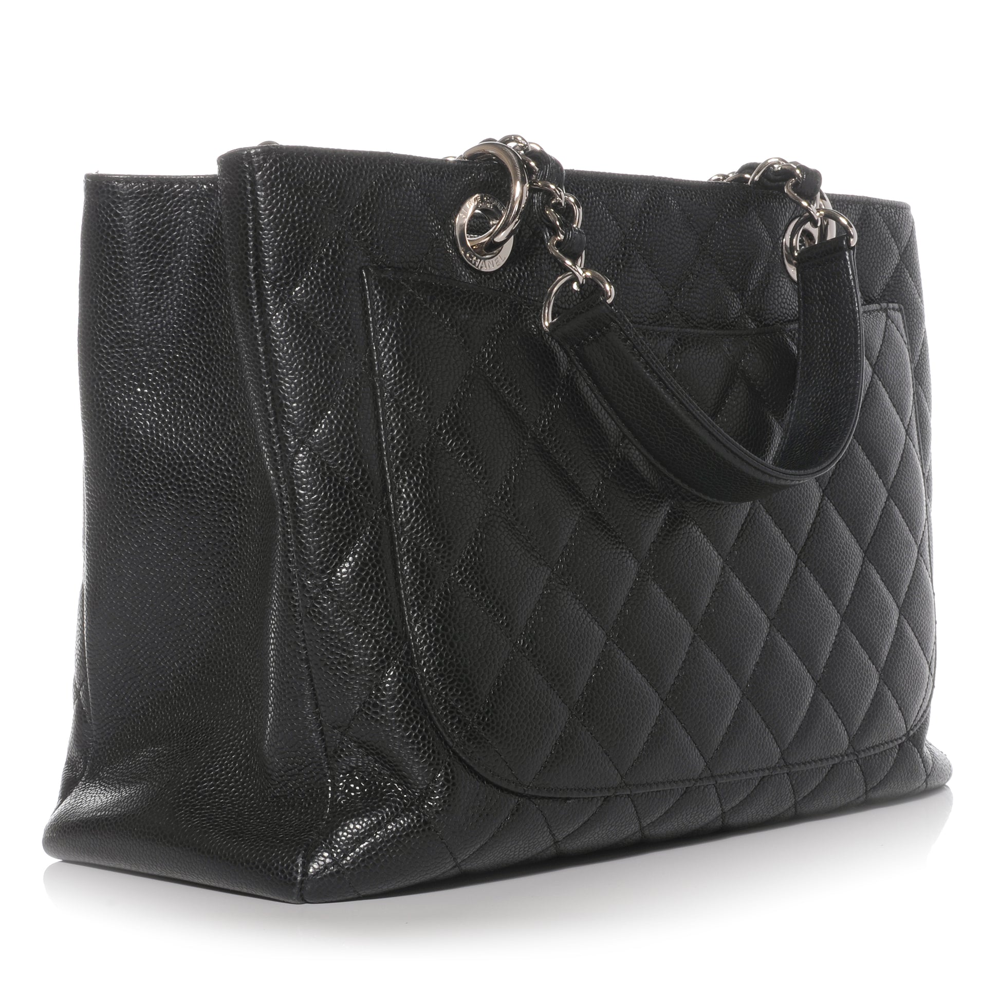 Chanel Caviar Grand Shopping Tote GST Black 3 of 7