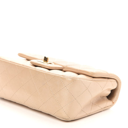 Chanel Metallic Lambskin Quilted Mini Rectangular Flap Beige 10 of 14