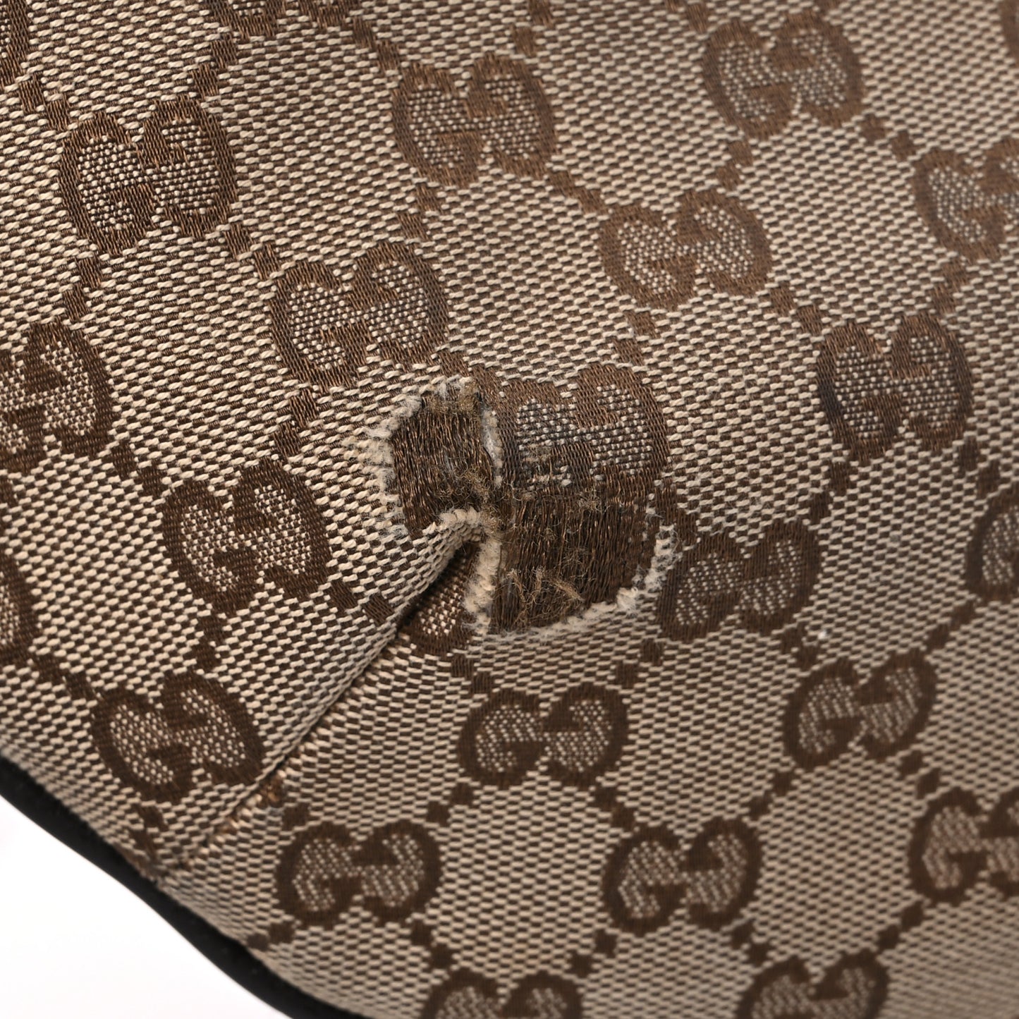 Monogram Web Medium Half Moon Hobo Dark Brown