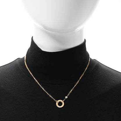 Cartier 18K Yellow Gold 2 Diamond LOVE Necklace 2 of 4