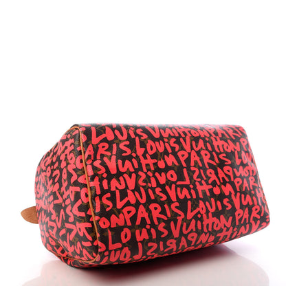 Louis Vuitton Monogram Graffiti Speedy 30 Fuchsia 4 of 9