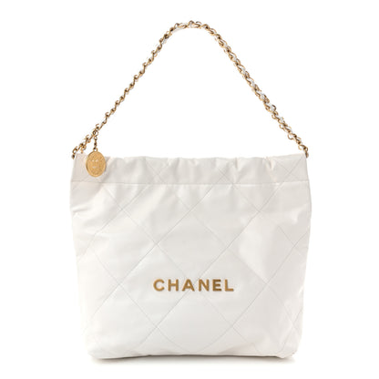 Chanel Shiny Calfskin Quilted Small Chanel  White 1 of 11