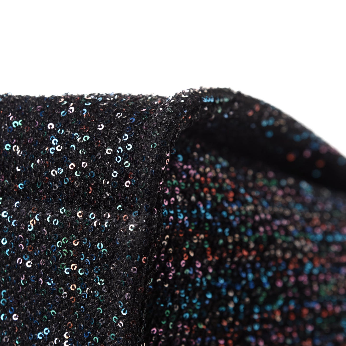 Calfskin Sequin Medium Deauville Tote Black