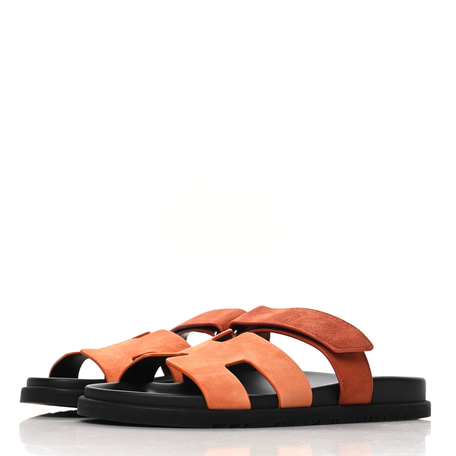Hermes Suede Goatskin Womens Chypre Sandals 41 Rose Bois De Santal Rouge De Turin 4 of 10