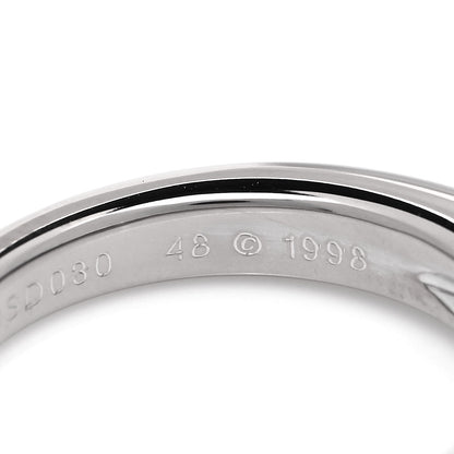 Cartier 18K White Gold Diamond .31ct C De Cartier Solitaire Ring 48 4.5 5 of 5