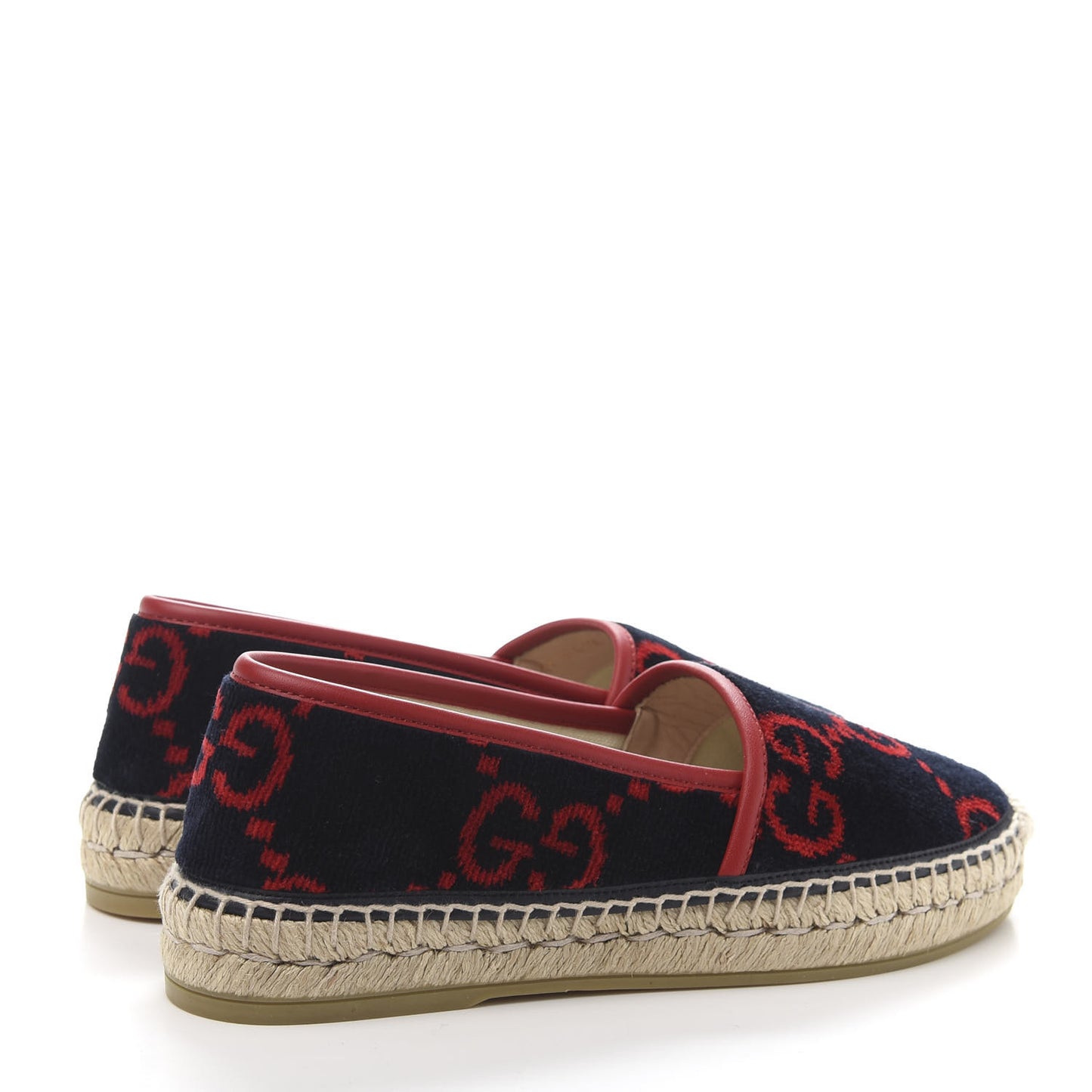 Terry Cloth GG Monogram Espadrilles 37.5 Blue Red