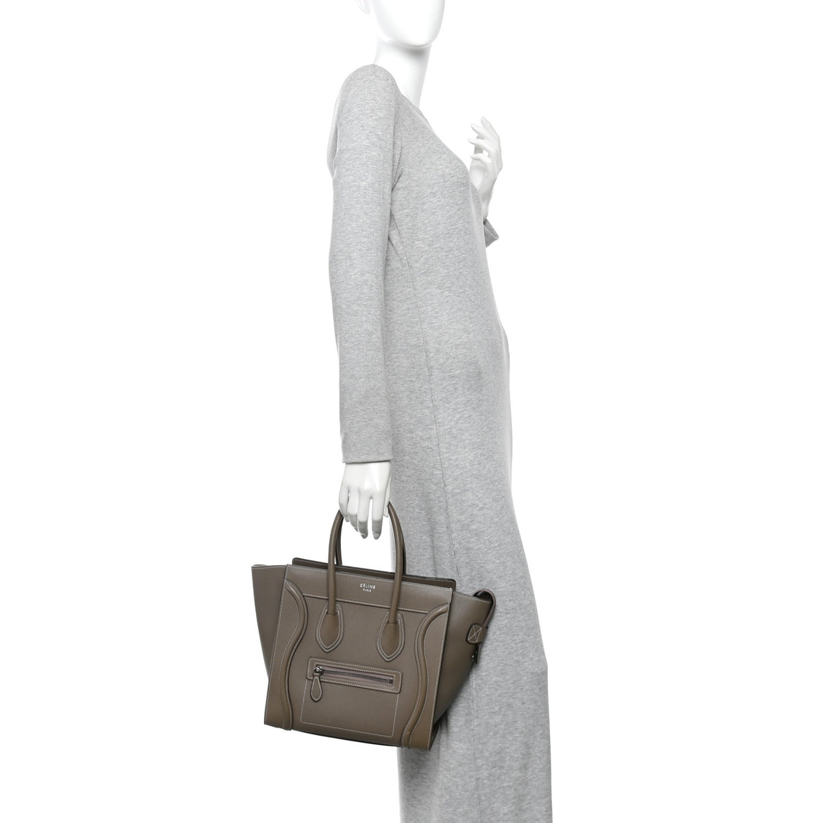 Drummed Calfskin Micro Luggage Souris