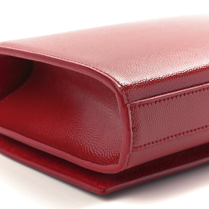 Saint Laurent Grain De Poudre Classic Monogram Cassandre Clutch New Red 11 of 12