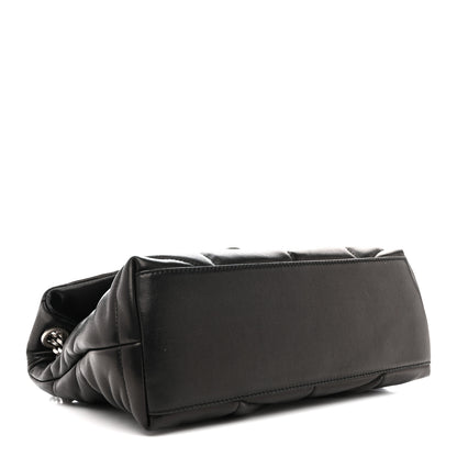 Saint Laurent Lambskin Quilted Small Loulou Puffer Monogram Chain Satchel Black 4 of 10