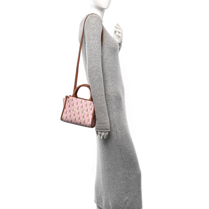 Lanvin Calfskin Canvas 3D JL Printed Nano In & Out Tote Pink 2 of 9