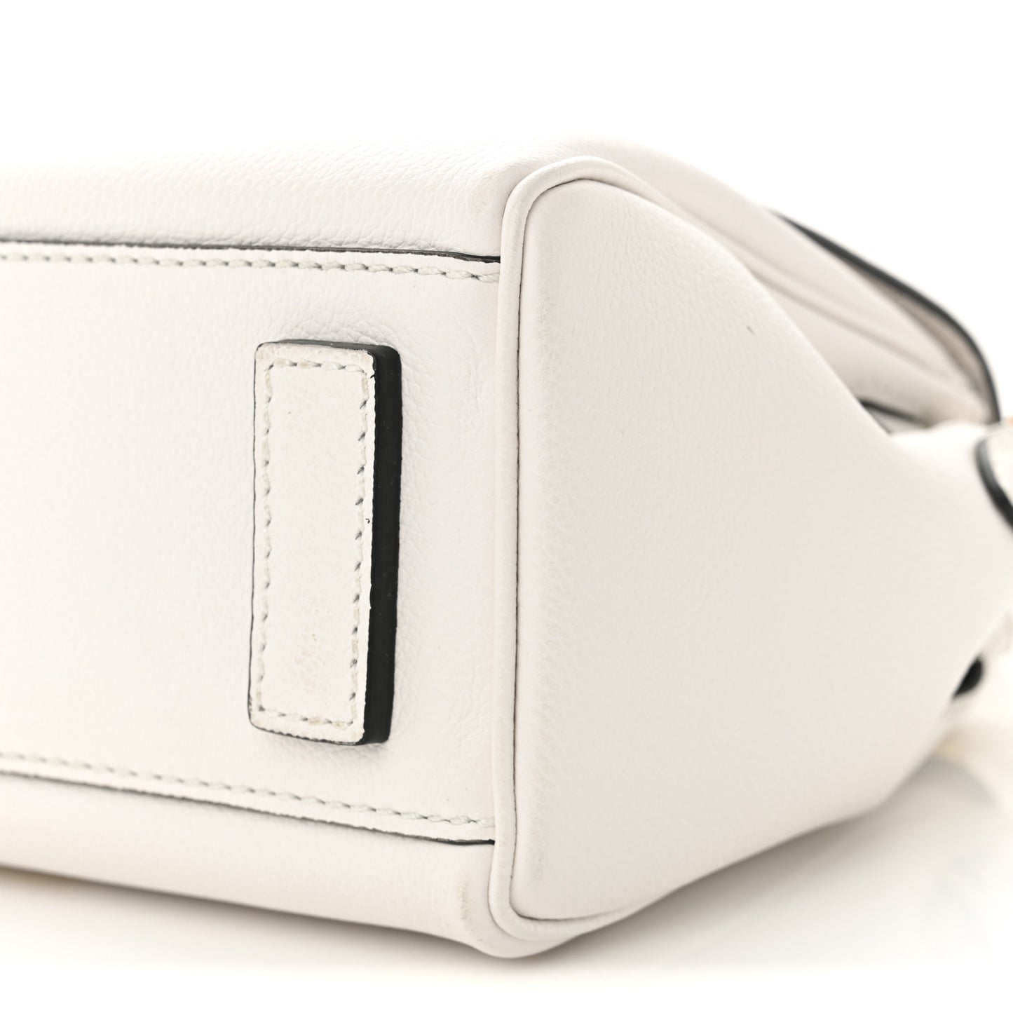 Grained Calfskin Small La Medusa Top Handle Bag Black White