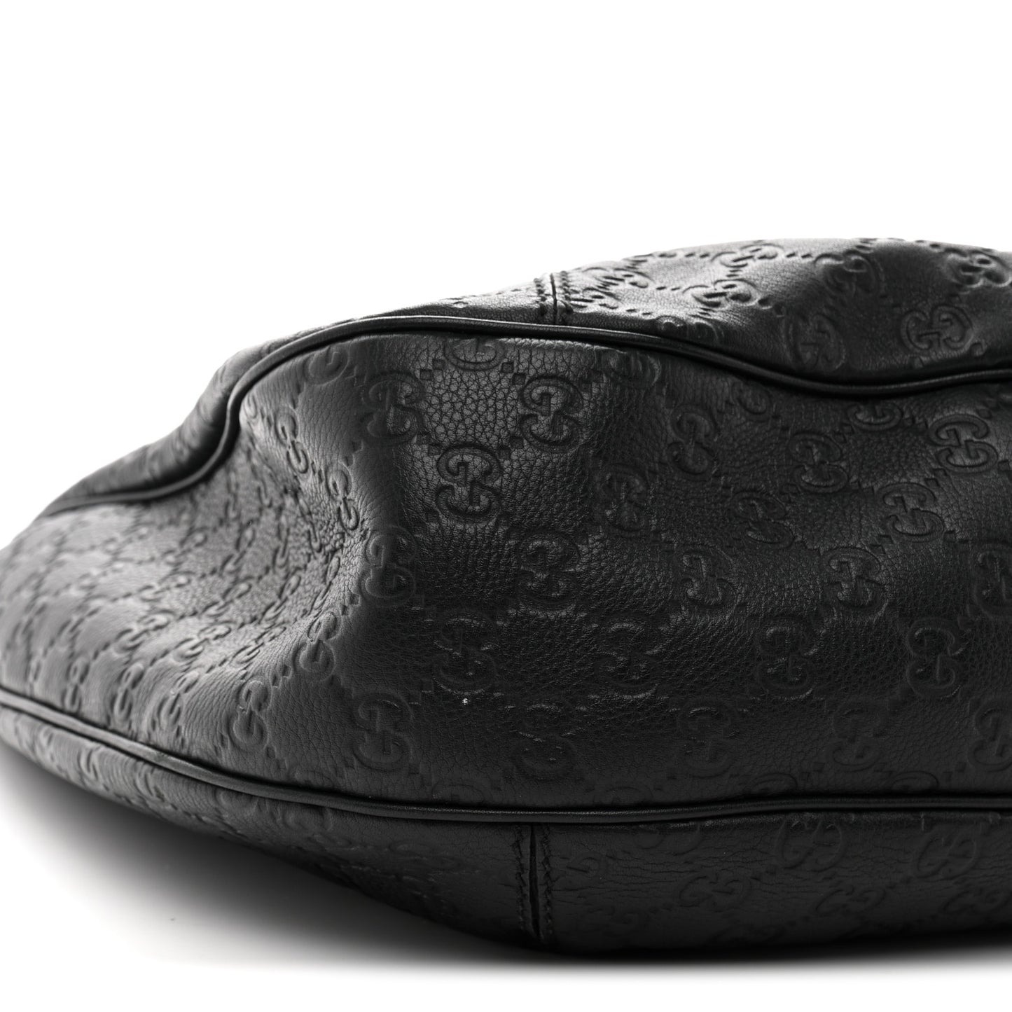 Guccissima Large New Ladies Web Hobo Black Black