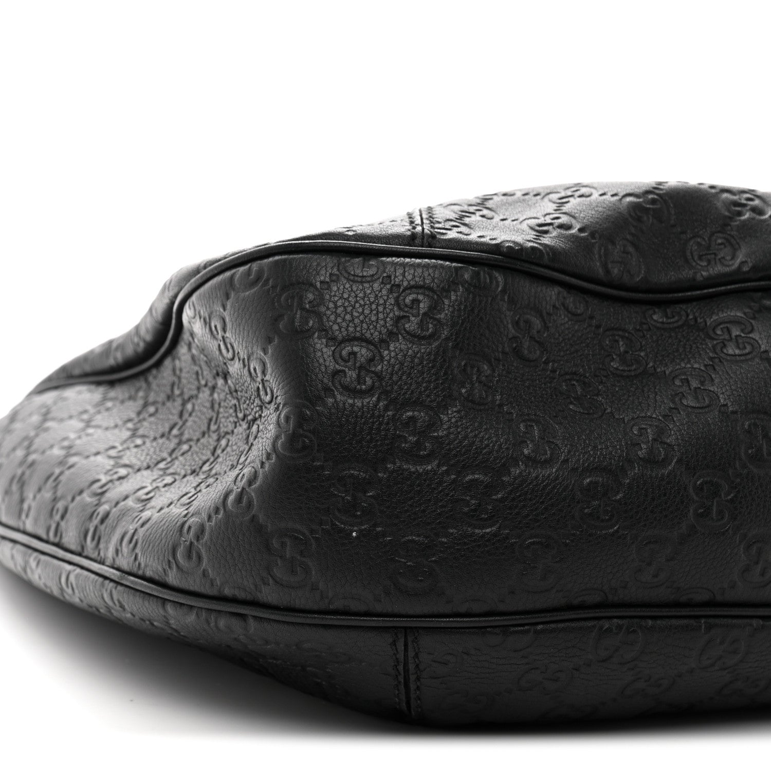 Gucci Guccissima Large New Ladies Web Hobo Black Black 9 of 14