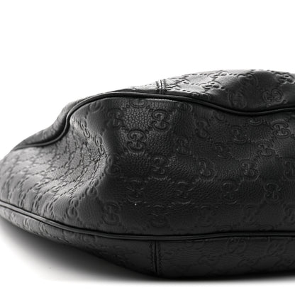 Gucci Guccissima Large New Ladies Web Hobo Black Black 9 of 14