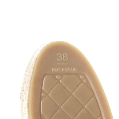 Chanel Lambskin CC Espadrilles 38 Black 10 of 12