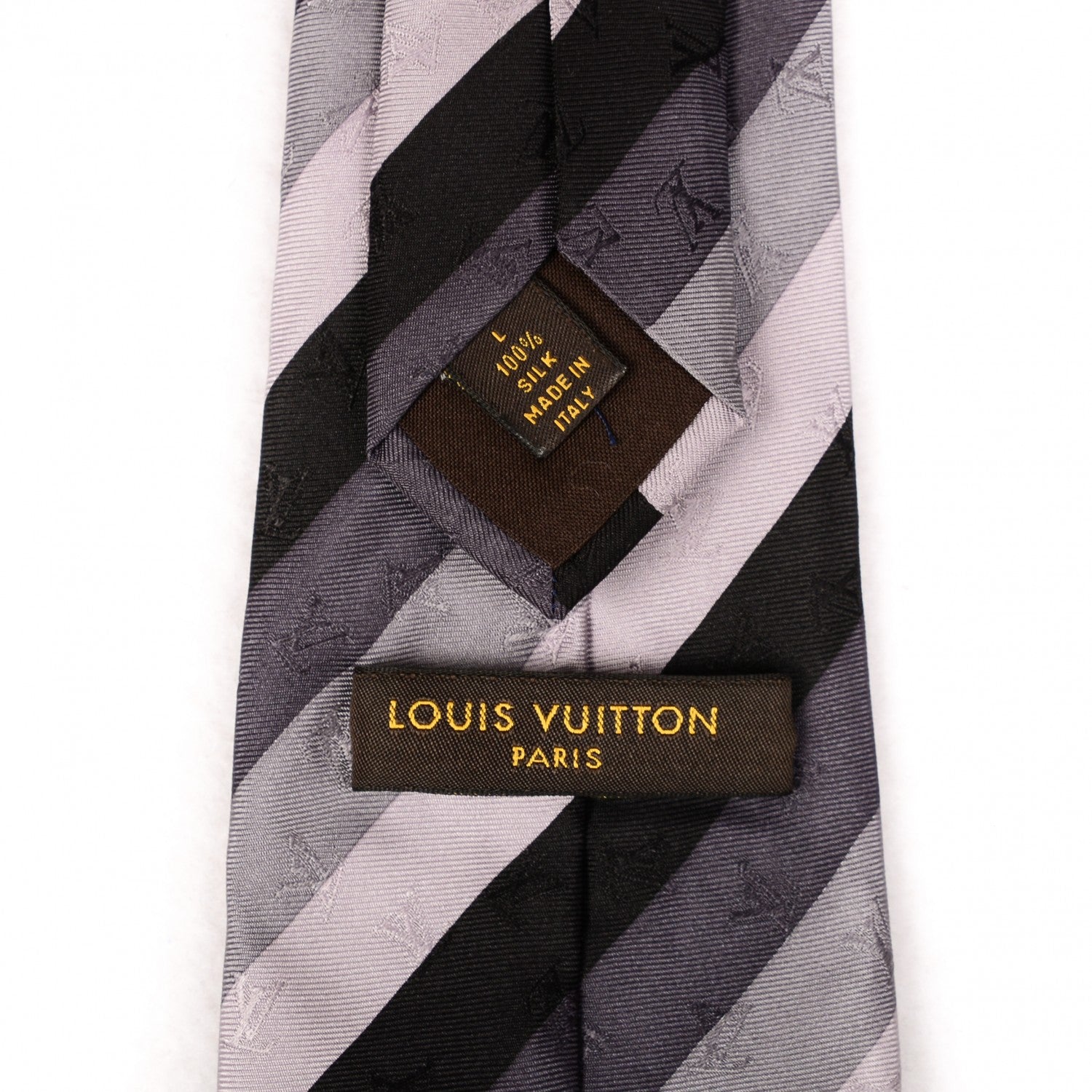 Louis Vuitton Monogram Striped Mens Neck Tie 3 of 4