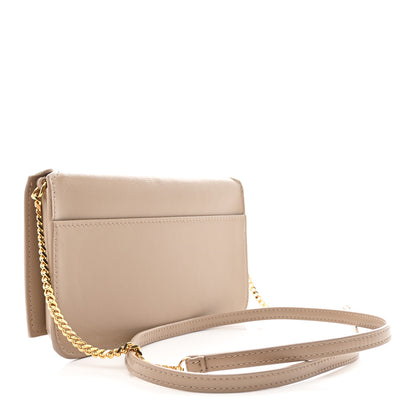 Saint Laurent Smooth Calfskin Monogram Phone Holder Crossbody Dark Beige 2 of 10