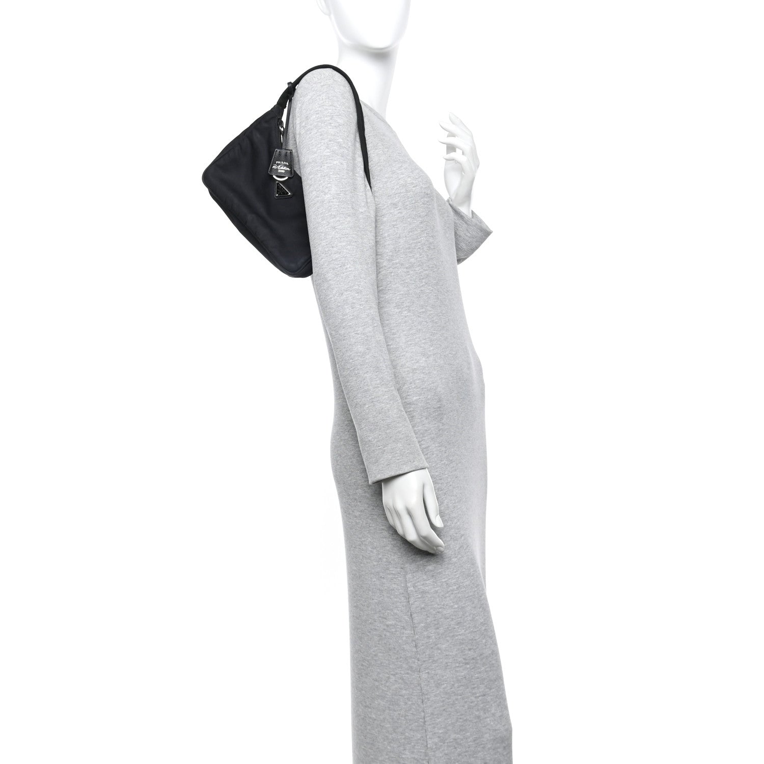 Prada Tessuto Nylon Mini Re-Edition 2000 Bag Black 2 of 14