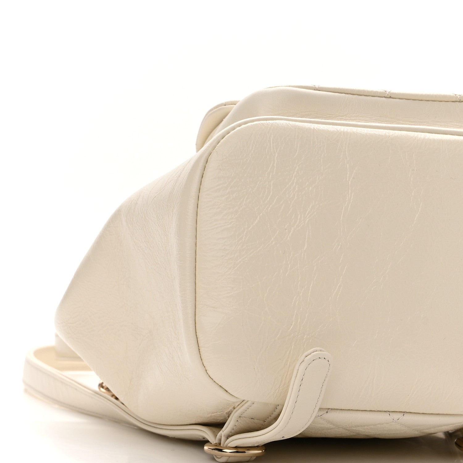 Chanel Glazed Aged Calfskin Quilted Small Duma Drawstring Backpack White 8 of 10