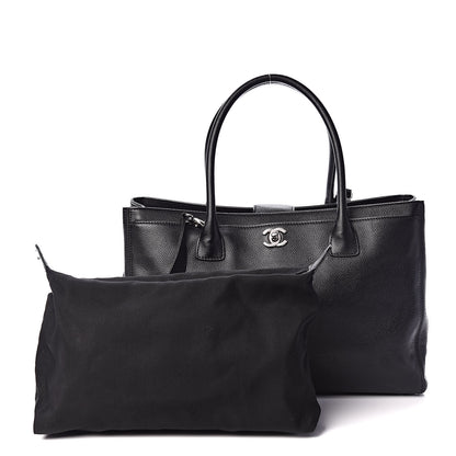 Chanel Calfskin Cerf Executive Shopper Tote Black 3 of 11