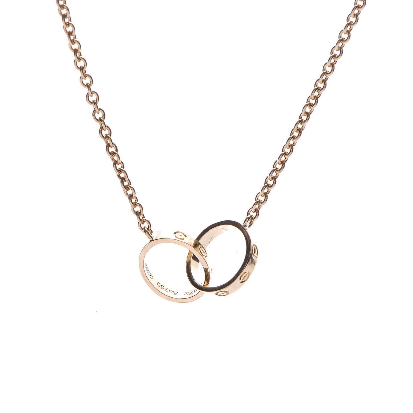 18K Yellow Gold Interlocking LOVE Necklace