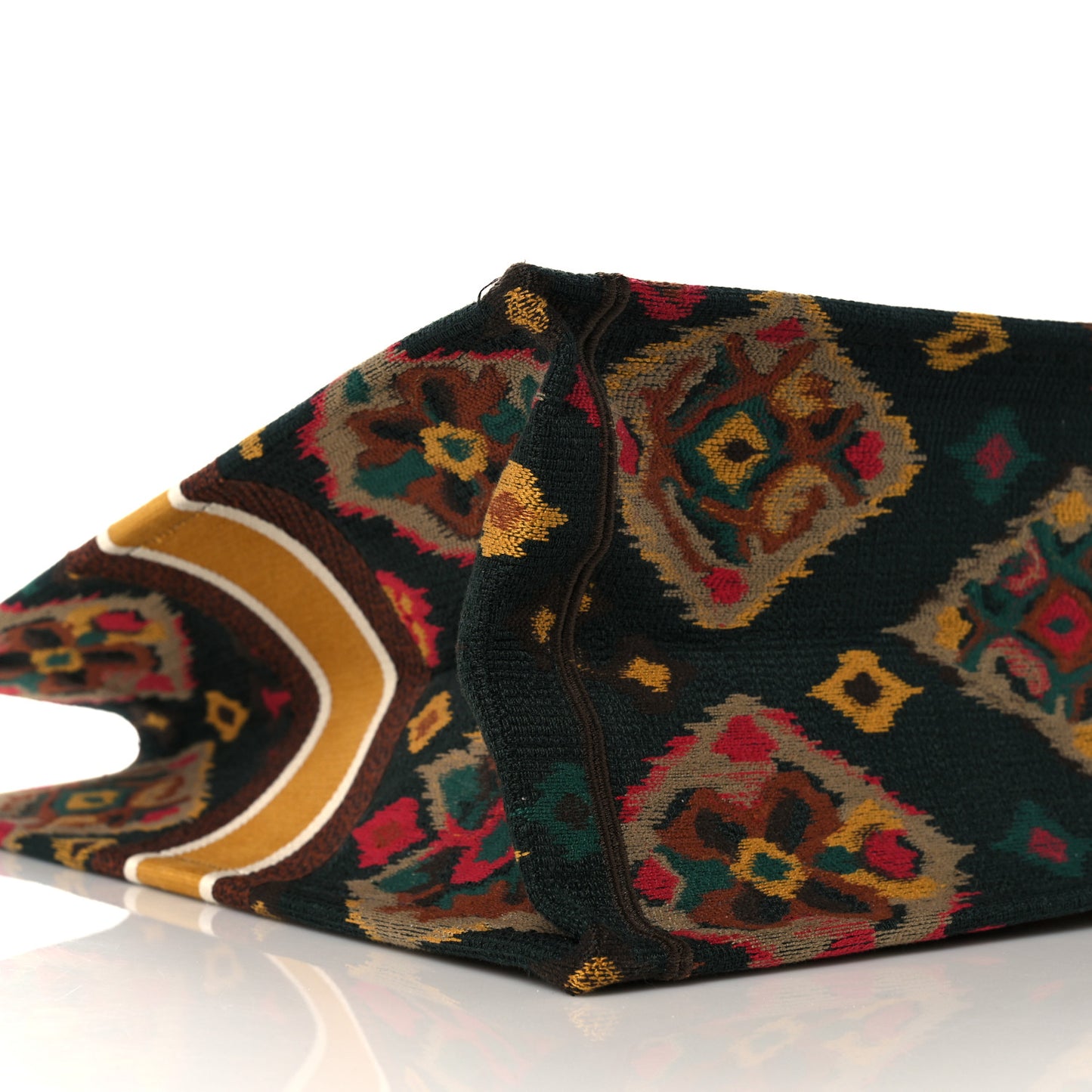 Canvas Embroidered Large Paisley Book Tote Multicolor