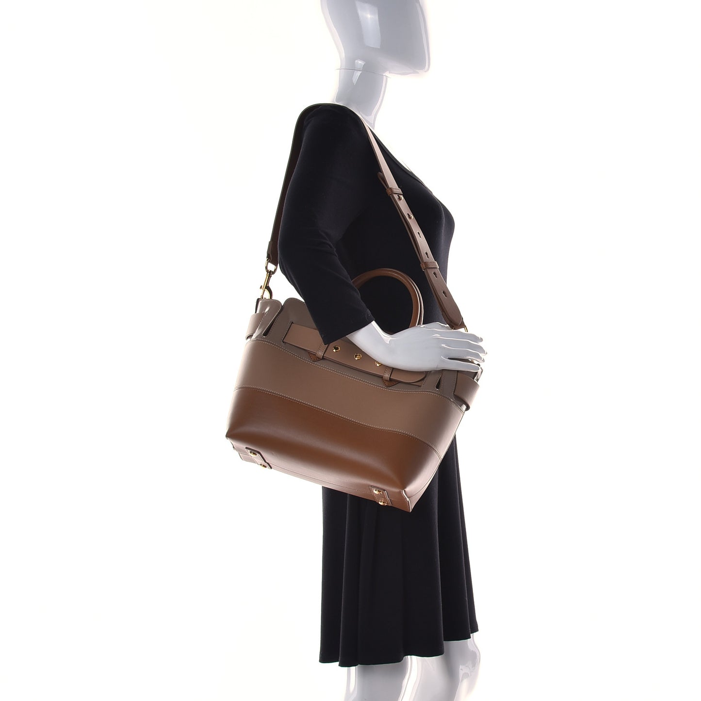 Soft Grain Calfskin Patent Small Belt Bag Soft Fawn Biscuit