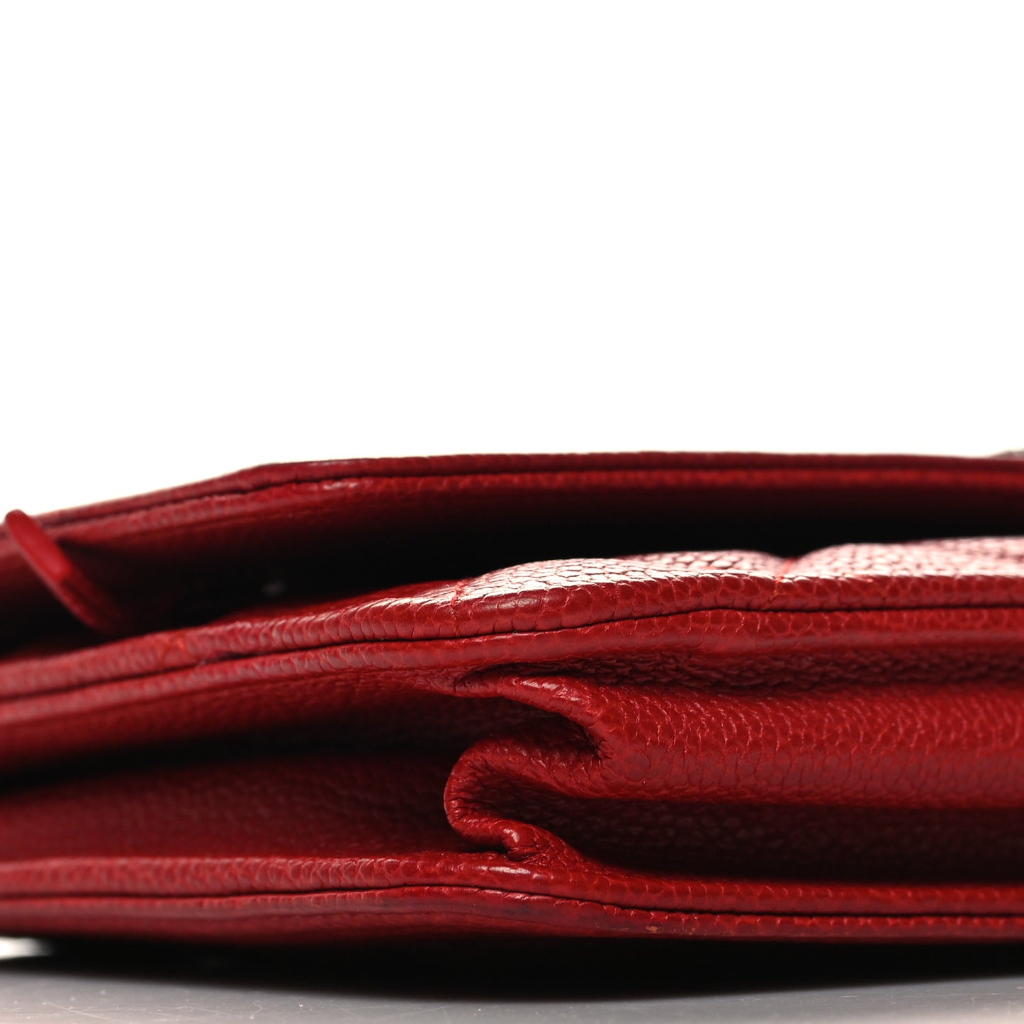 Caviar Quilted Boy Wallet On Chain WOC Red