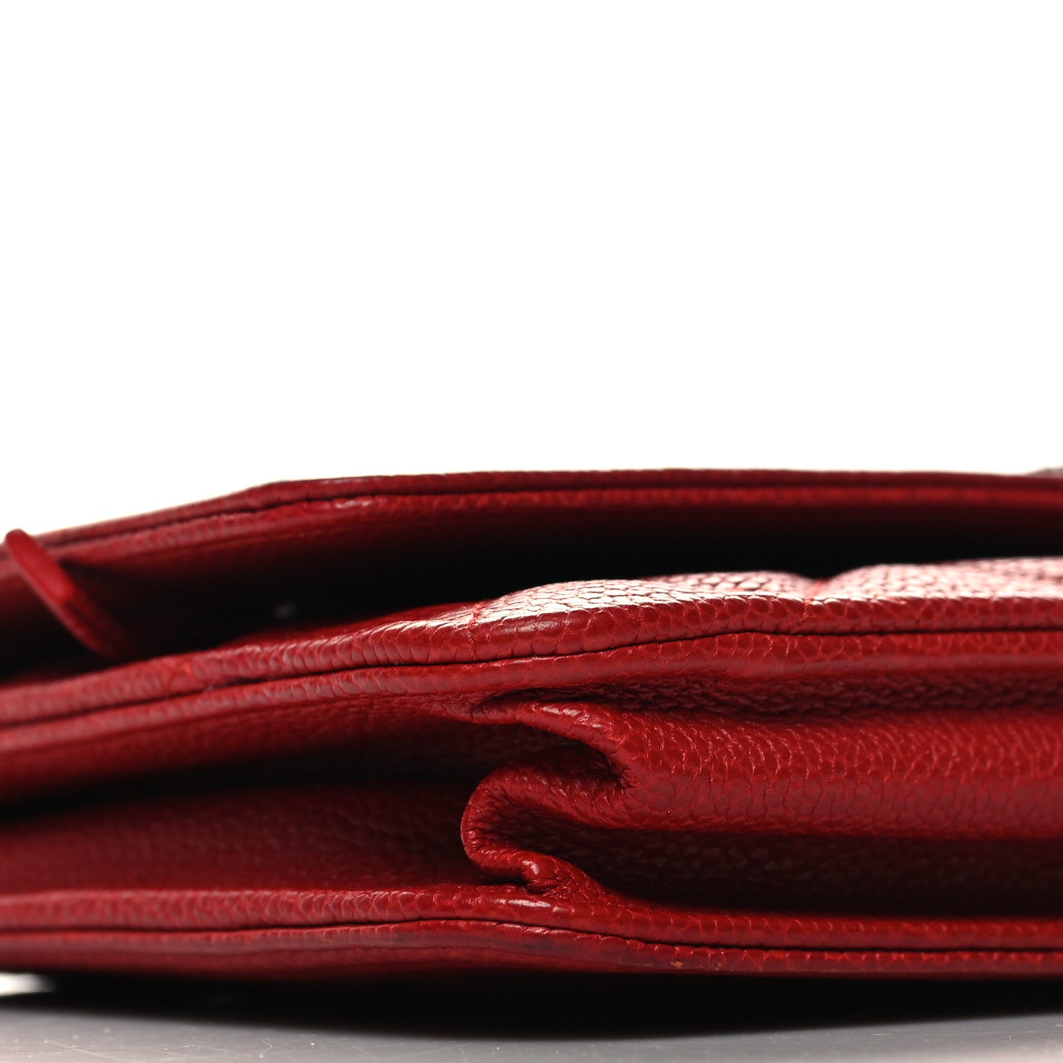 Chanel Caviar Quilted Boy Wallet On Chain WOC Red 10 of 14
