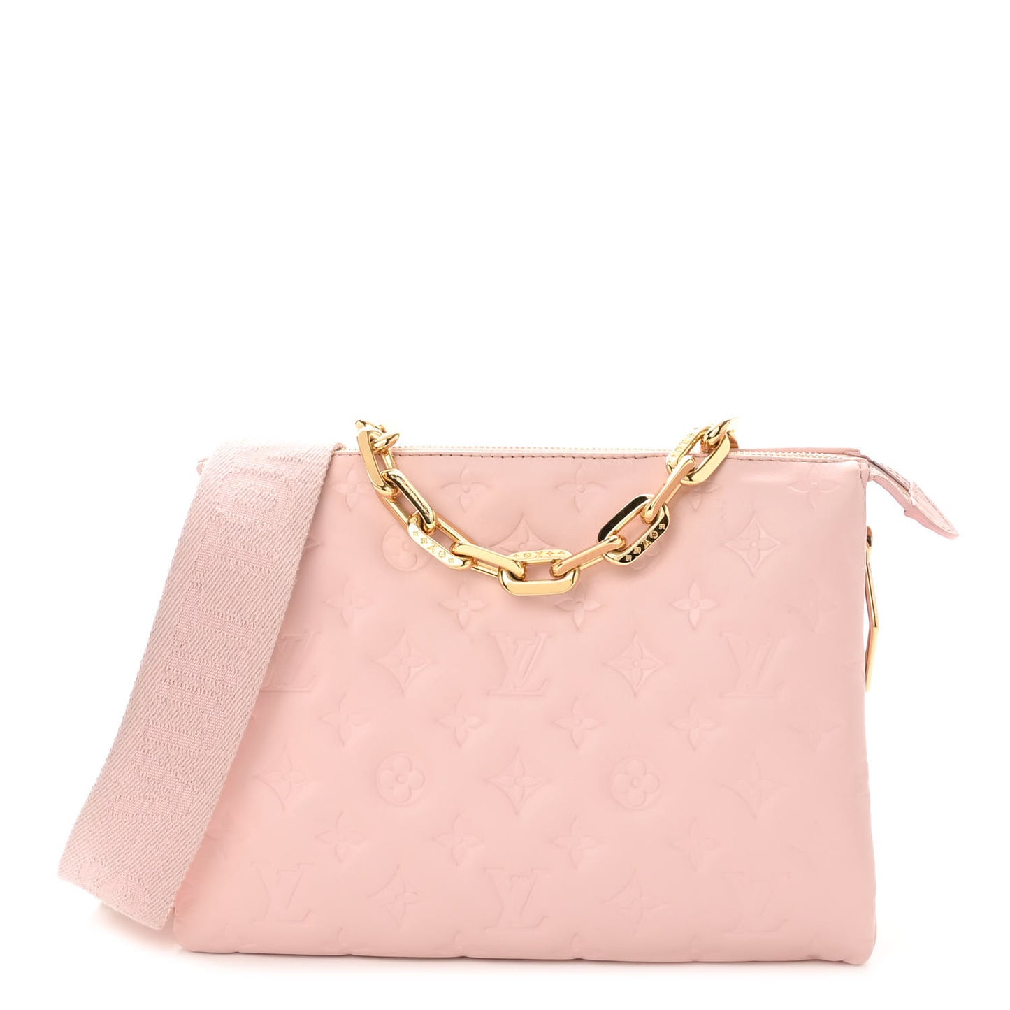 Lambskin Embossed Monogram Coussin PM Rose
