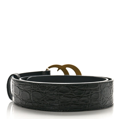 Gucci Caiman Millenium Double G 40mm Belt 85 34 Black 2 of 4