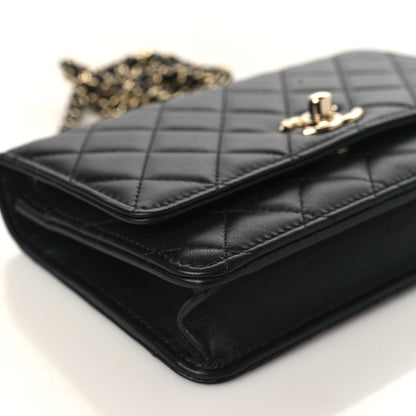 Chanel Lambskin Quilted Trendy CC Wallet On Chain WOC Black 16 of 23