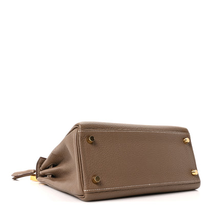 Hermes Togo Kelly Retourne 25 Etoupe 4 of 10