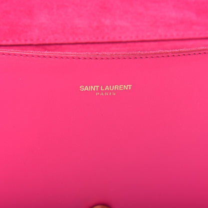 Saint Laurent Calfskin Classic Y Ligne Clutch Fuchsia 7 of 8