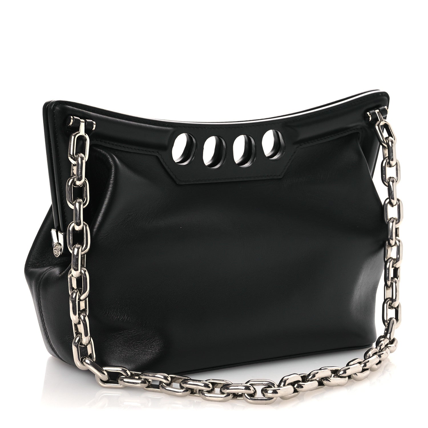 Alexander McQueen Calfskin The Peak Small Bag Black 4 of 11