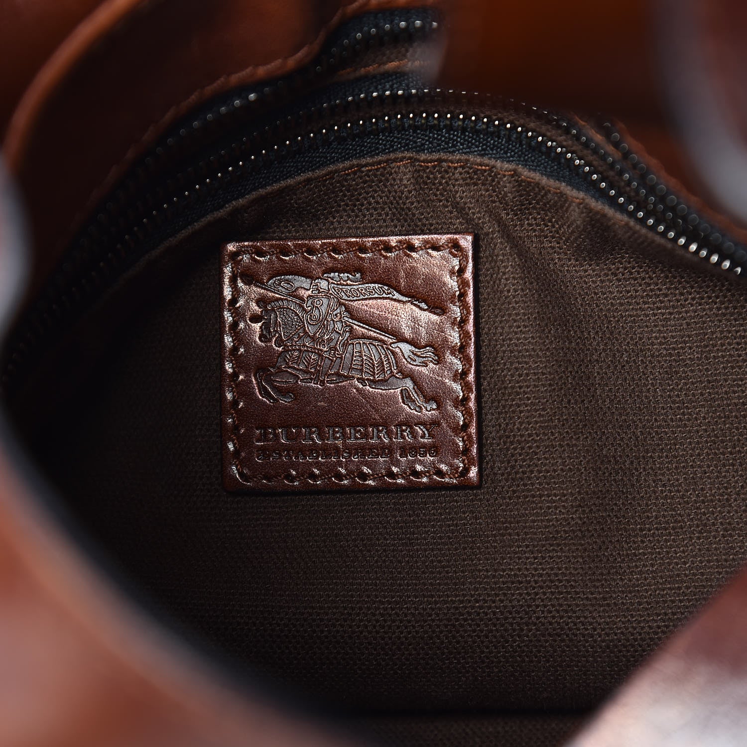 Burberry Bridle Calfskin House Check Kenton Hobo Brown 8 of 27