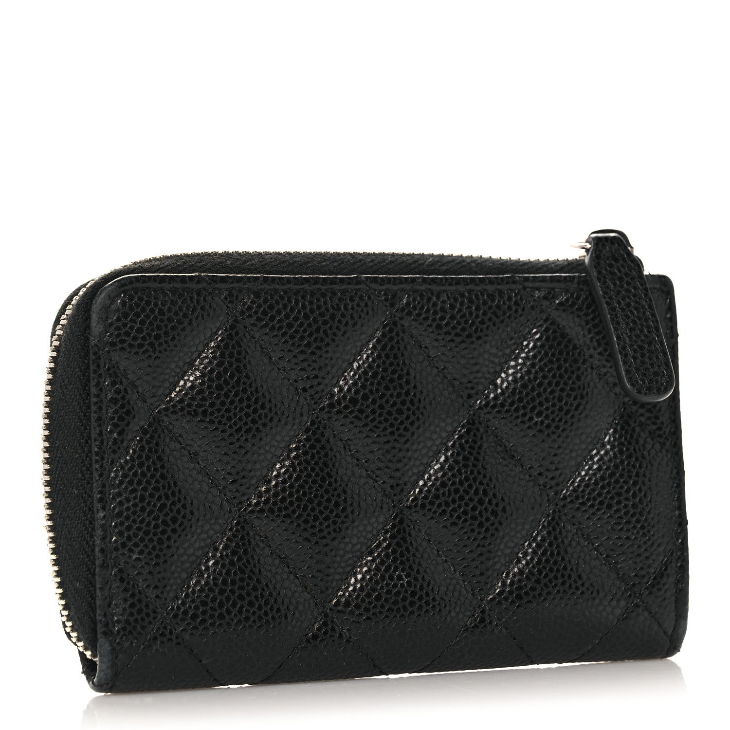 Chanel Caviar Quilted Zipped Key Holder Case Black 3 of 12
