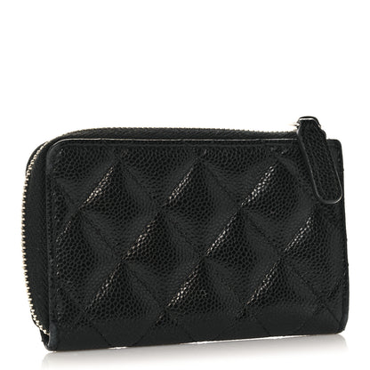 Chanel Caviar Quilted Zipped Key Holder Case Black 3 of 12