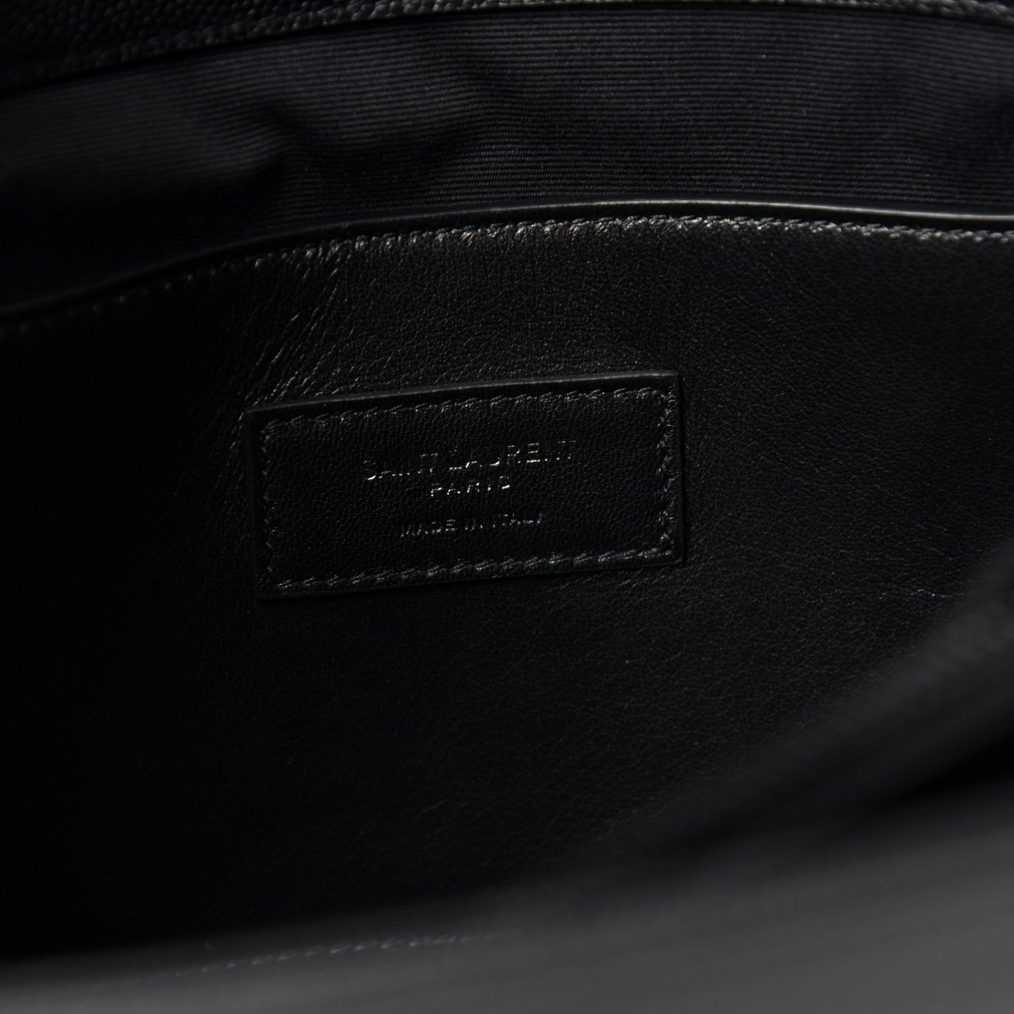 Grain De Poudre Medium West Hollywood Monogram Fold-Over Black